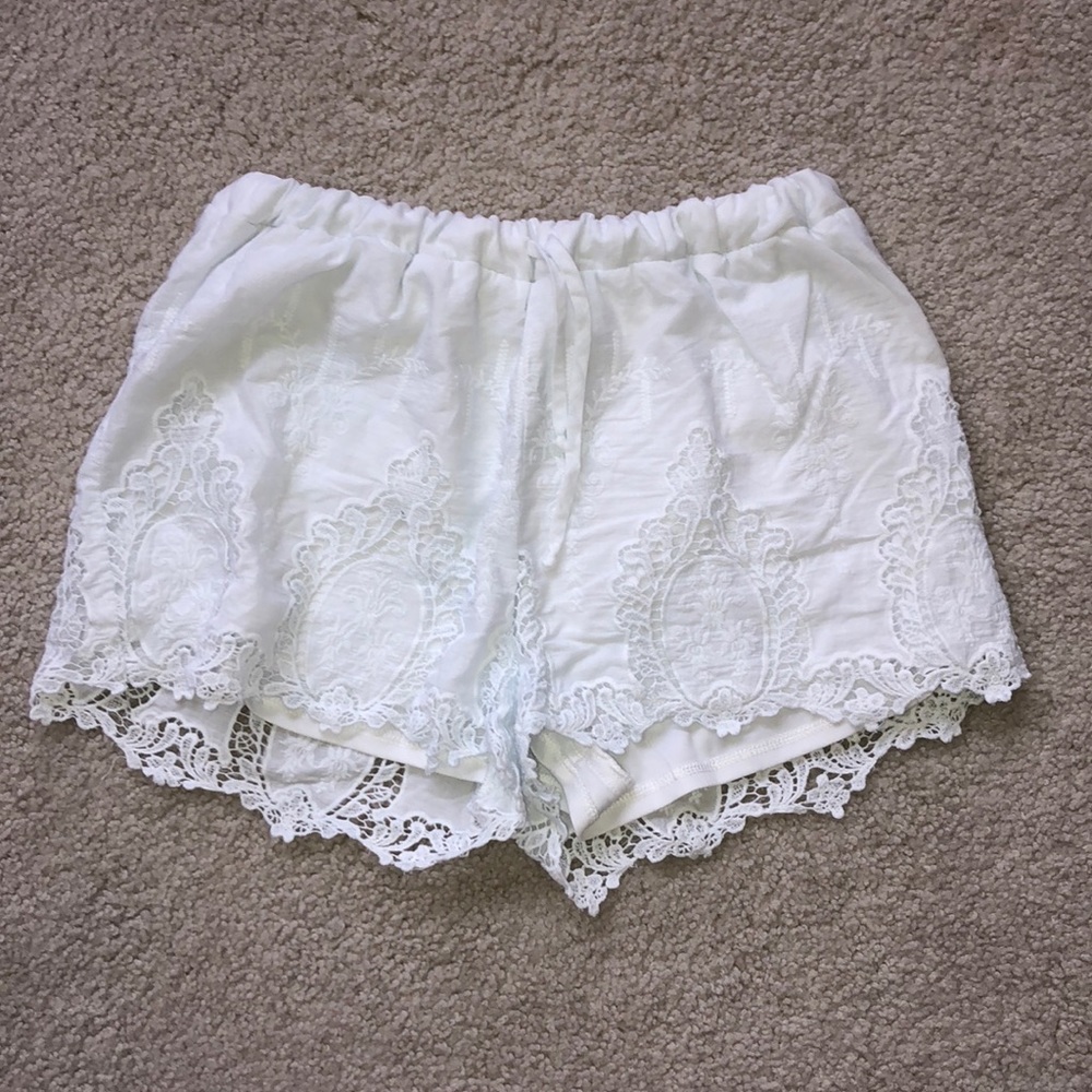 Flowy White Shorts
